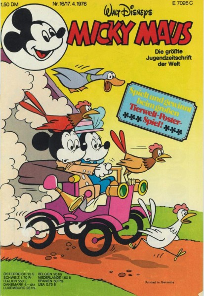Micky Maus 1976/ 16 (Z1-2, Sm), Ehapa