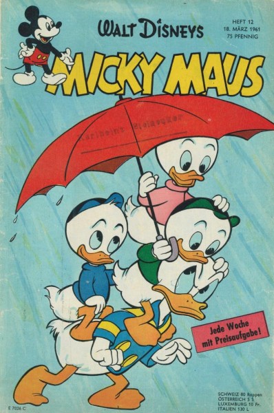 Micky Maus 1961/ 12 (Z2, Sm, St), Ehapa