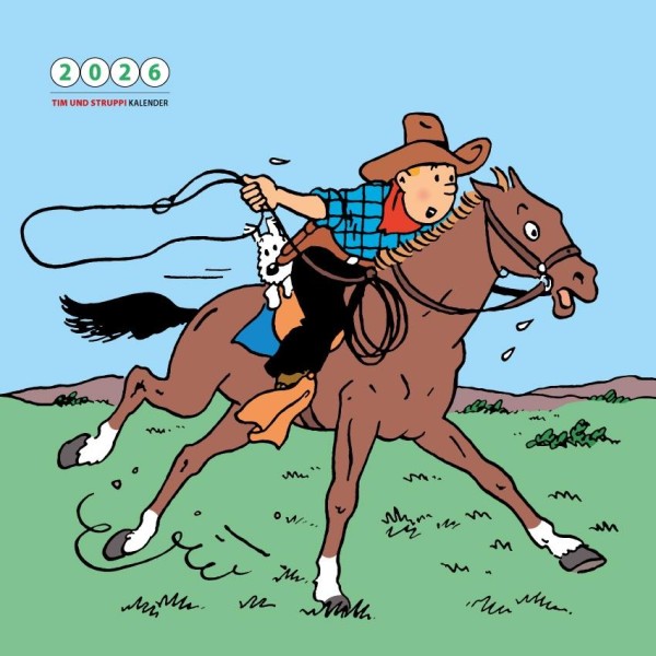 Tim und Struppi Wandkalender 2026 30x30cm, Atomax