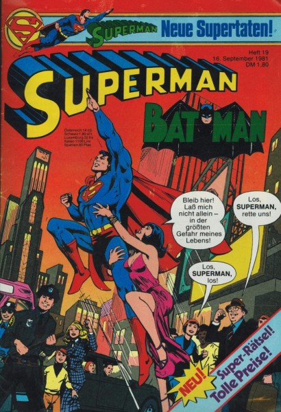 Superman 1981/ 19 (Z1-2), Ehapa