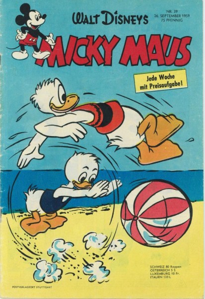 Micky Maus 1959/ 39 (Z1-2), Ehapa