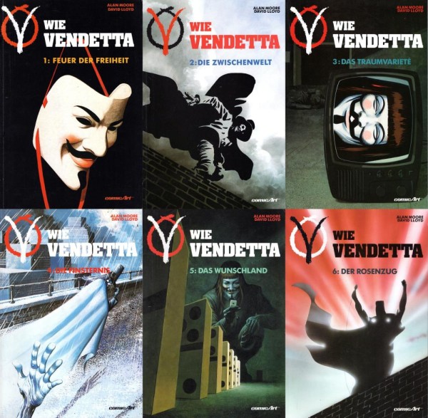 V wie Vendetta 1-6 (Z1, 1. Auflage), Carlsen