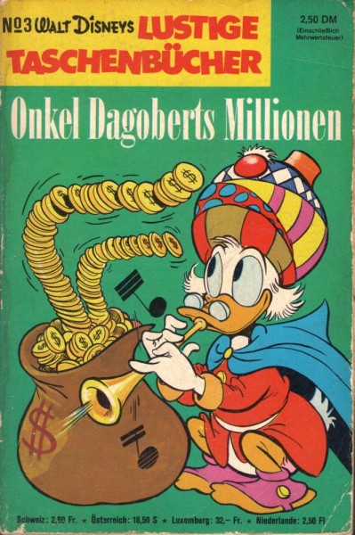 Lustiges Taschenbuch 3 (Z1-2/2, 1. Auflage), Ehapa