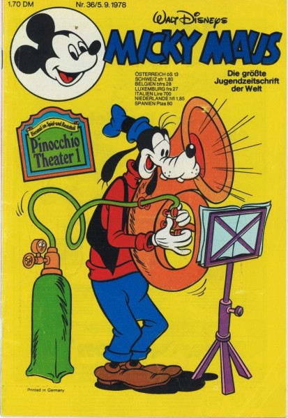 Micky Maus 1978/ 36 (Z1, Sm), Ehapa