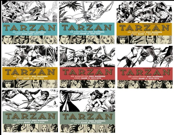 Tarzan Strips Set von Russ Manning 1-8, Bocola