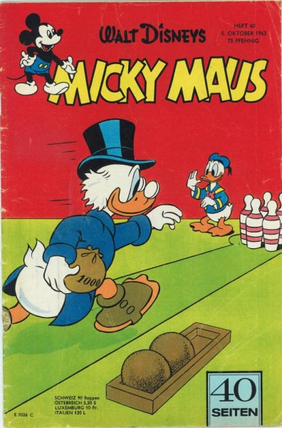 Micky Maus 1963/ 40 (Z1-2, Sm), Ehapa