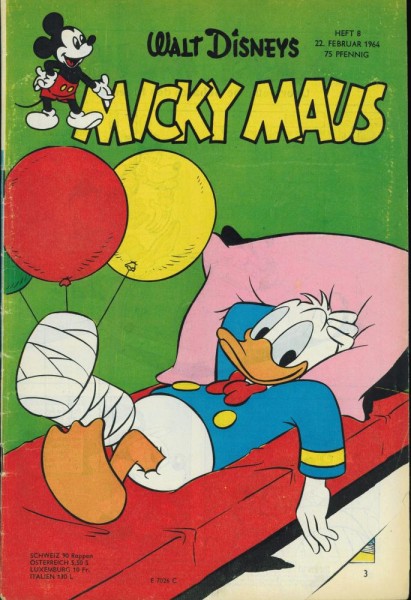 Micky Maus 1964/ 8 (Z1-2,Sm), Ehapa