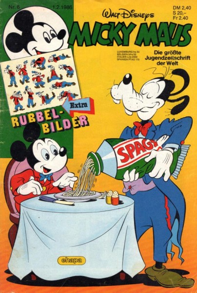 Micky Maus 1986/ 6 (Z1-), Ehapa