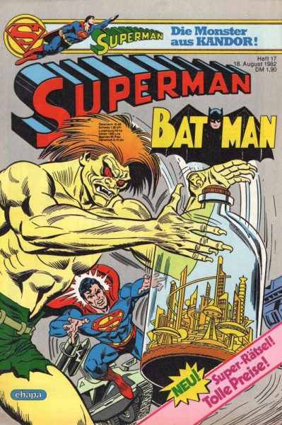 Superman 1982/ 17 (Z0), Ehapa