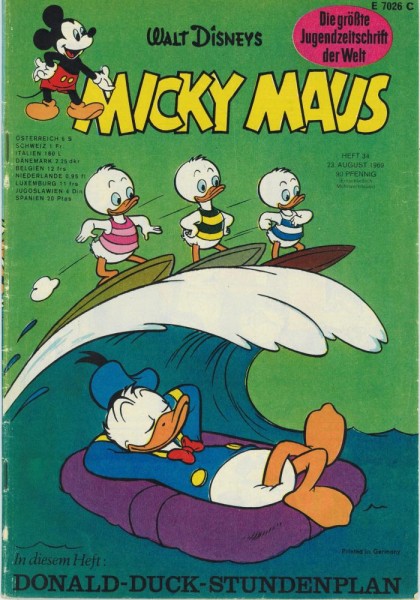 Micky Maus 1969/ 34 (Z2), Ehapa