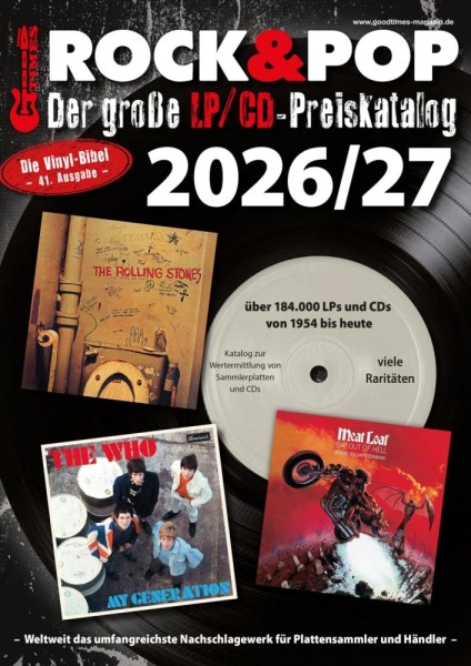 Rock und Pop LP/CD Preiskatalog 2026/27, NikMa Verlag