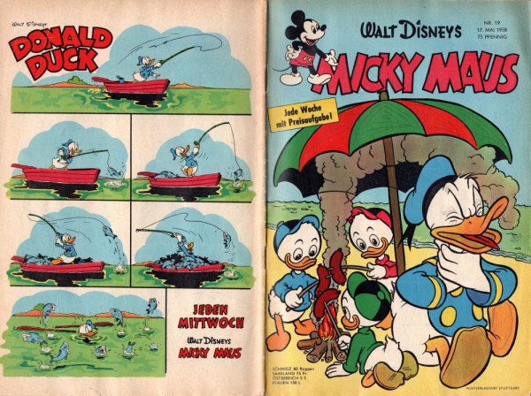 Micky Maus 1958/ 19 (Z1-, Sz), Ehapa