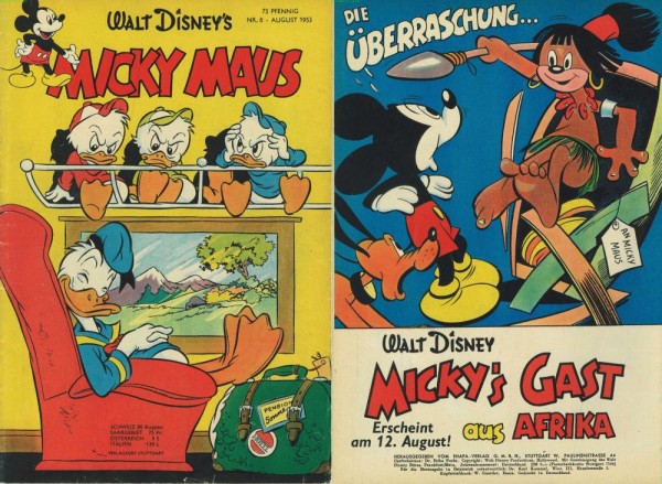 Micky Maus 1953/ 8 (Z1-2), Ehapa