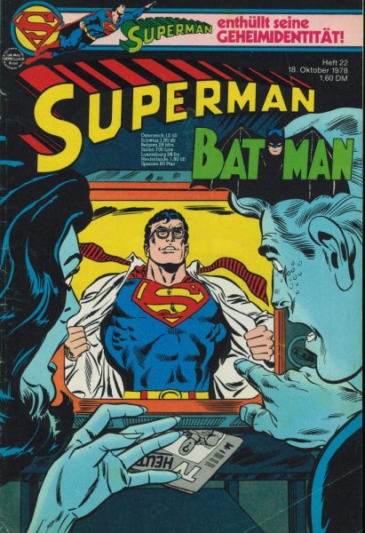 Superman 1978/ 22 (Z1-, Sm), Ehapa
