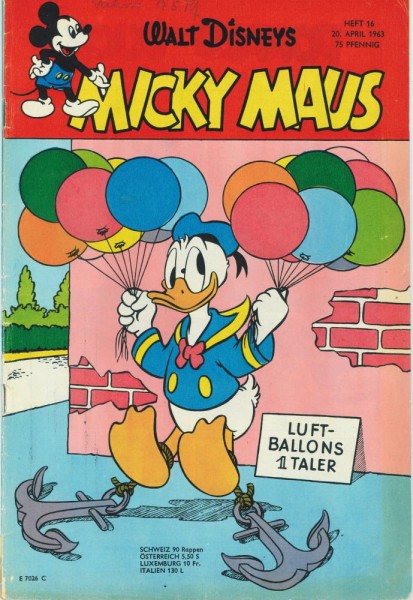 Micky Maus 1963/ 16 (Z1-2, Sm, Sz), Ehapa