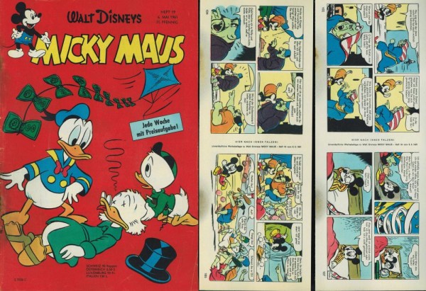 Micky Maus 1961/ 19 (Z1-2, Streifen), Ehapa