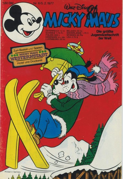 Micky Maus 1977 6 (Z1-2, Sz), Ehapa
