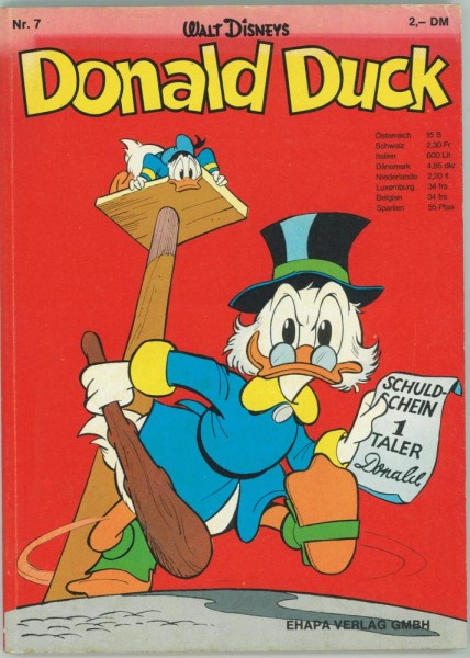 Donald Duck Taschenbuch 7 (Z1-), Ehapa