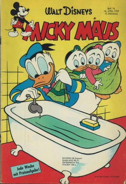 Micky Maus 1959/ 16 (Z1-2, R), Ehapa