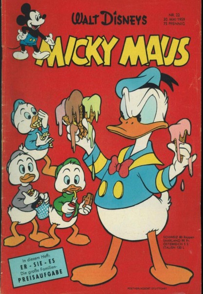 Micky Maus 1959/ 22 (Z1-2, R), Ehapa