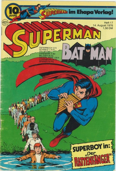 Superman 1976/ 17 (Z1-2/2, Sm, Sz), Ehapa