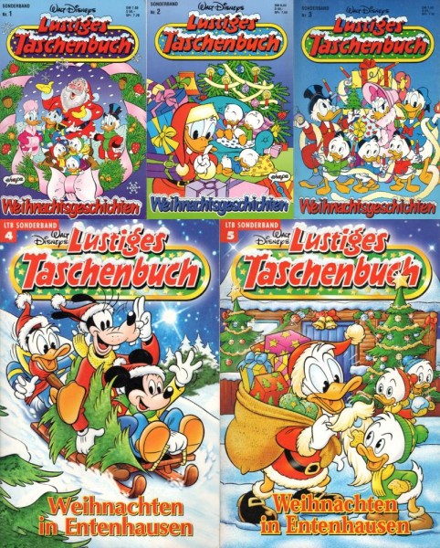 Lustiges Taschenbuch Weihnachtsgeschichten Sonderband 1-5 (Z0-1), Ehapa