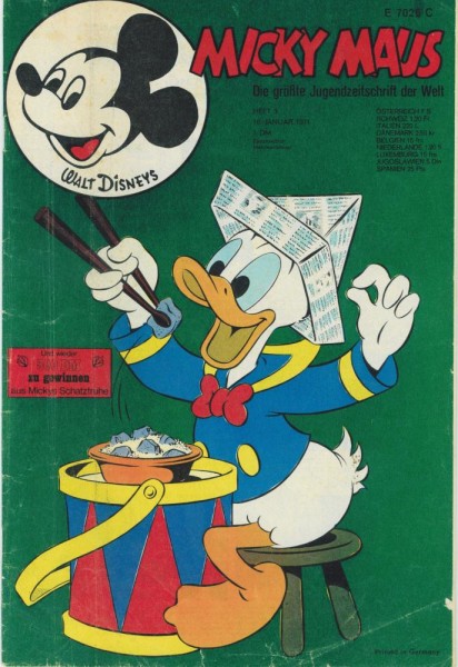Micky Maus 1971/ 3 (Z2), Ehapa