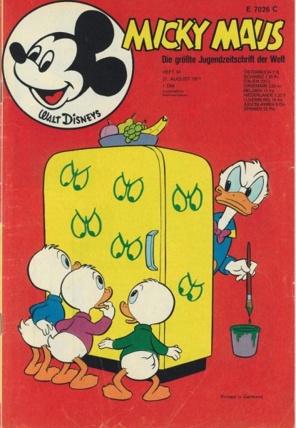 Micky Maus 1971/ 34 (Z1), Ehapa