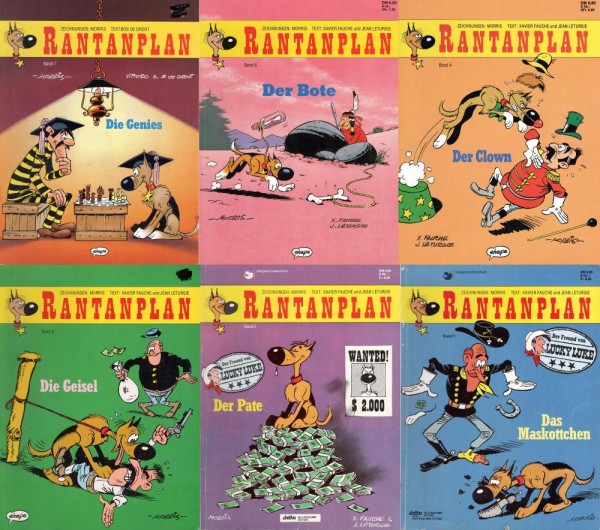 Rantanplan 1-4, 6+7 (Z1-2, Sz, 1. Aufl.), Delta Verlag