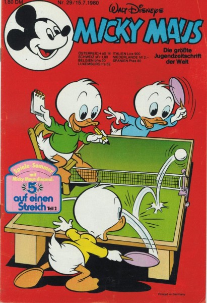 Micky Maus 1980/ 29 (Z1), Ehapa