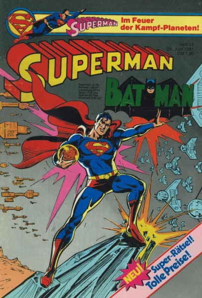 Superman 1981/ 13 (Z1, Sm), Ehapa