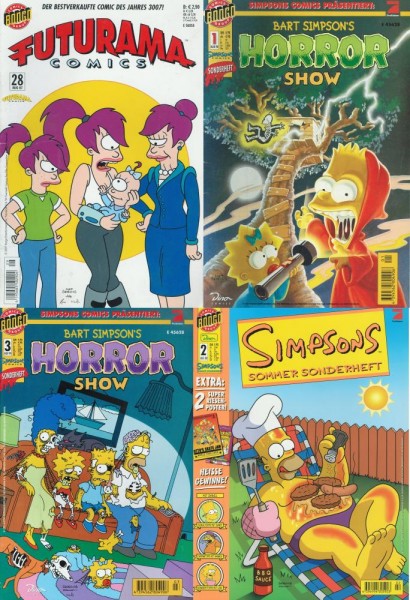 Simpsons, Bart Simpsons Horror Show, Futurama Konvolut (Z1-), Dino