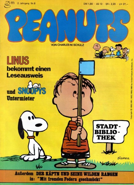 Peanuts 2. Jahrg. 6 (Z1-), gvm