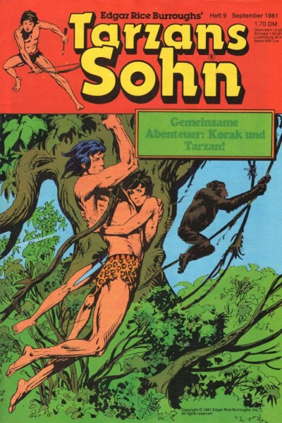 Tarzans Sohn 1981/ 9 (Z0), Ehapa
