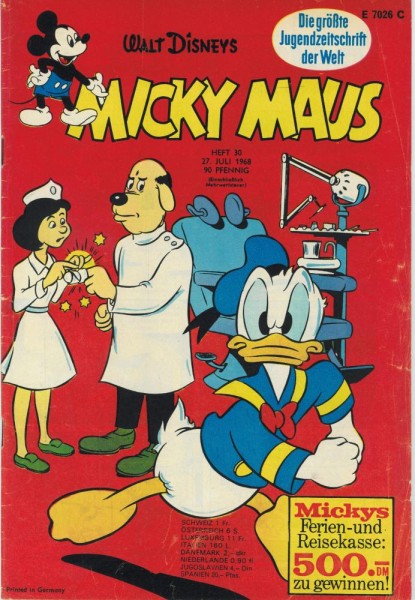 Micky Maus 1968/ 30 (Z1-2, Klappseiten), Ehapa
