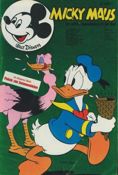 Micky Maus 1971/ 19 (Z2, Klappseiten), Ehapa