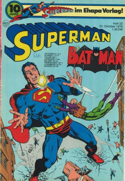 Superman 1976/ 22 (Z1-2, Sz), Ehapa