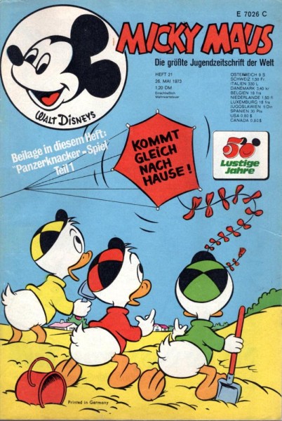 Micky Maus 1973/ 21 (Z1), Ehapa