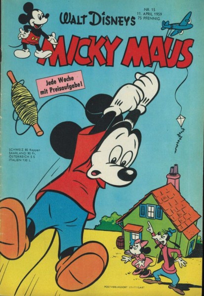 Micky Maus 1959/ 15 (Z1-2, R), Ehapa