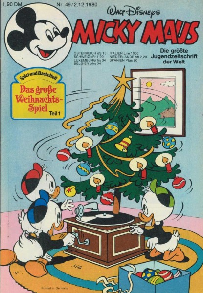 Micky Maus 1980/ 49 (Z1), Ehapa