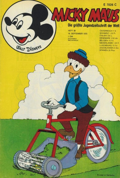 Micky Maus 1970/ 38 (Z1, Sm), Ehapa