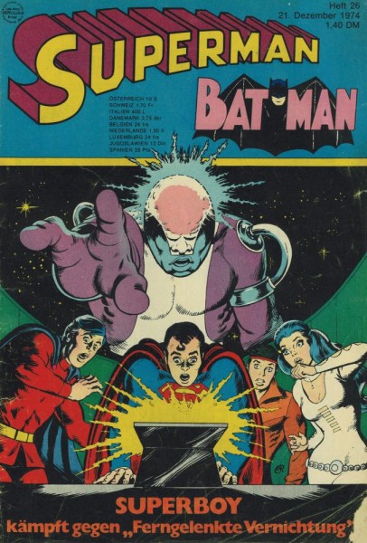 Superman 1974/ 26 (Z2, Sm, Sz), Ehapa