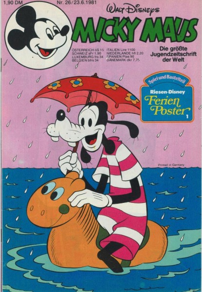 Micky Maus 1981/ 26 (Z1), Ehapa