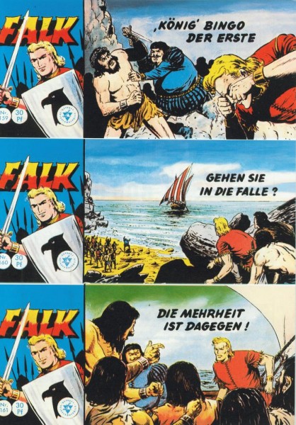 Falk Piccolo 1. Serie Zusammendrucke 159 - 161 (Z0), Hethke