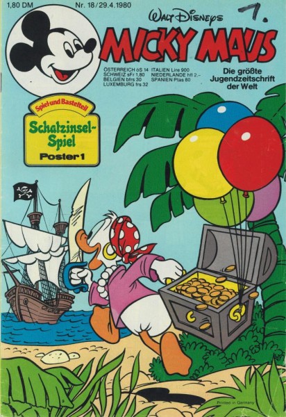 Micky Maus 1980/ 18 (Z1-2, Sz), Ehapa