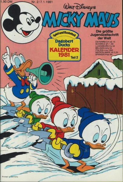 Micky Maus 1981/ 2 (Z0-1), Ehapa