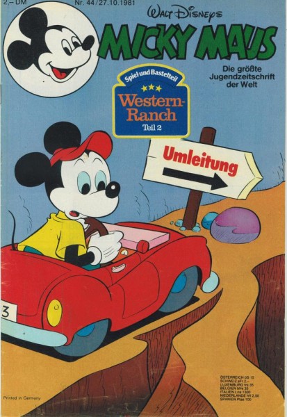 Micky Maus 1981/ 44 (Z1), Ehapa