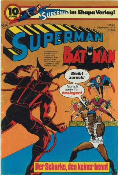 Superman 1976/ 25 (Z1-2, Sm), Ehapa