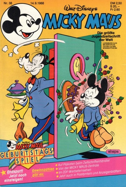 Micky Maus 1988/ 38 (Z0-1), Ehapa
