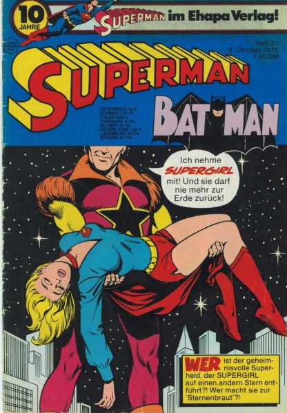 Superman 1976/ 21 (Z1-2, Sm), Ehapa